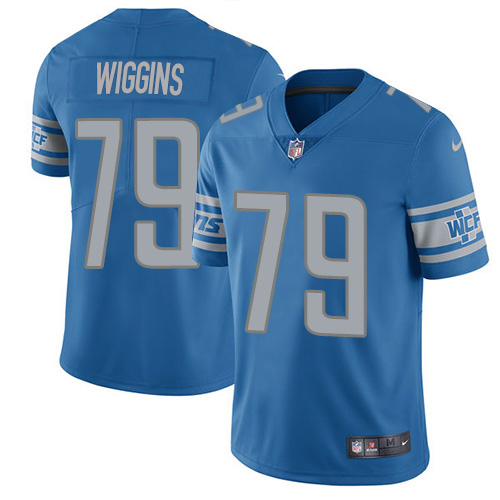 Nike Lions #79 Kenny Wiggins Blue Team Color Youth Stitched NFL Vapor Untouchable Limited Jersey